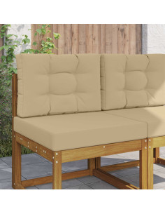 Cuscino per divano da esterno 2 pcs Beige Poliestere