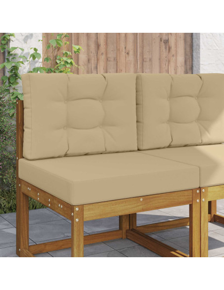 Cuscino per divano da esterno 2 pcs Beige Poliestere