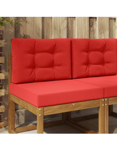 Cuscino per divano da esterno 2 pcs Rosso Poliestere