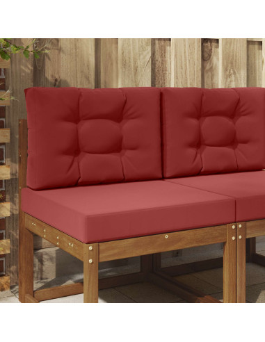 Cuscino per divano da esterno 2 pcs Rosso vino Poliestere