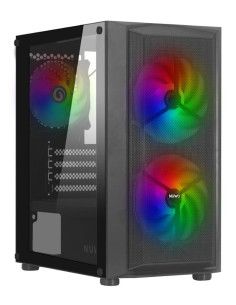 CASE MINI-TOWER NO PSU BLITZ R26 2USB3 0,5MM SPCC BLACK 1*FAN RAINBO