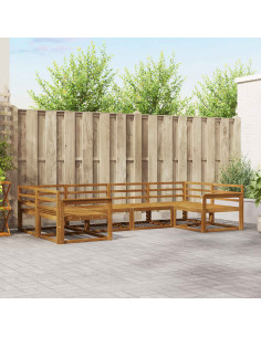 Set di divani da esterno 6 pcs Naturale