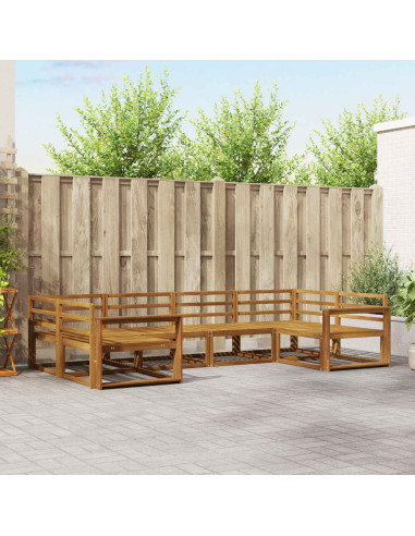 Set di divani da esterno 6 pcs Naturale