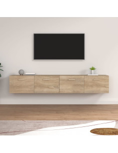 Mobili Parete 2 pz Rovere Sonoma 100x36,5x35 cm in Multistrato