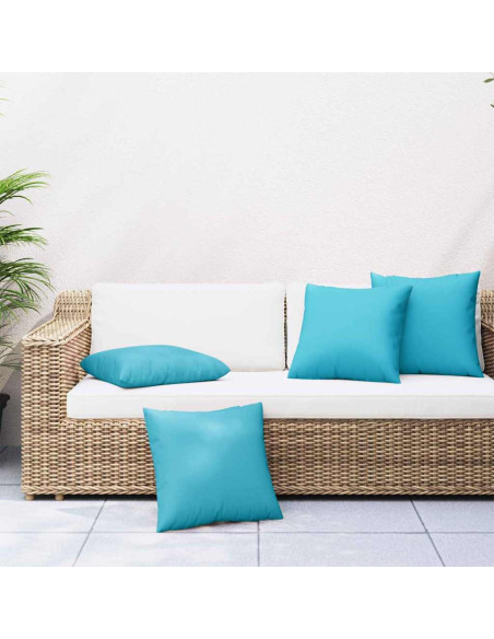 Cuscini Scatter 4 pcs Turchese 50 x 50 cm Tessuto in Poliestere