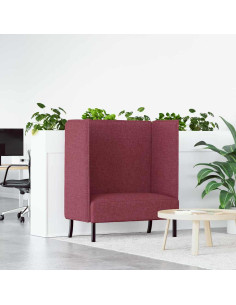 Divano alto 101cm Rosso vino Tessuto