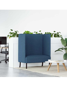 Divano alto 101cm Blu Tessuto