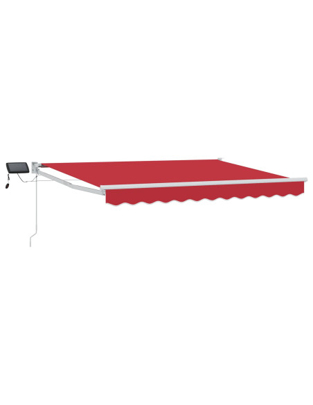 Tenda retrattile manuale con LED Rosso 3,5 x 2,5 m