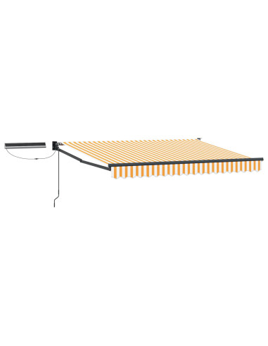 Tettuccio Elettrico Retrattile Giallo e Bianco 3 x 2,5 m