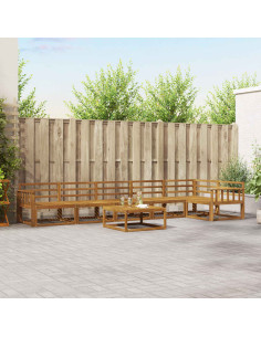 Set di divani da esterno 7 pcs Naturale