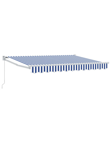Tenda retrattile manuale Blu e Bianco 2,5 x 2 m