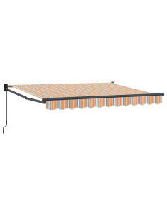 Tenda retrattile manuale Arancione, Grigio e Blu 3,5 x 2 m