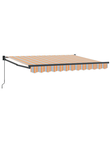 Tenda retrattile manuale Arancione, Grigio e Blu 3,5 x 2 m