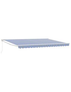 Tenda retrattile manuale Blu e Bianco 4 x 2 m