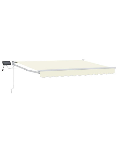 Tenda retrattile manuale con LED Crema 3 x 2,5 m