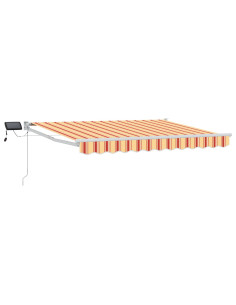 Tenda retrattile manuale con LED Multicolore 3,5 x 2 m