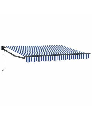 Tettuccio Elettrico Retrattile Blu e Bianco 2,5 x 2 m