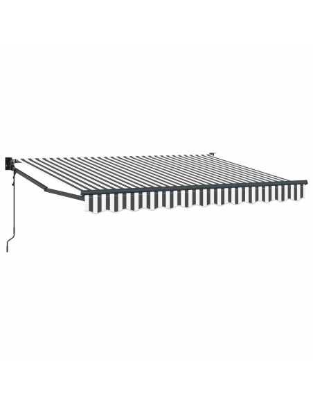 Tettuccio Elettrico Retrattile Antracite e Bianco 3,5 x 2 m