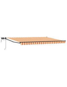 Tenda retrattile manuale con LED Multicolore 4,5 × 3 m
