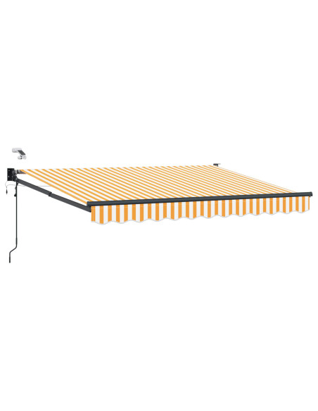 Tettuccio Elettrico Retrattile Giallo e Bianco 3,5 x 2 m