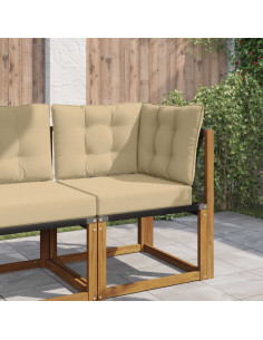 Cuscino per divano da esterno 3 pcs Beige Poliestere