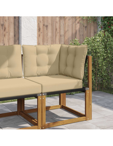 Cuscino per divano da esterno 3 pcs Beige Poliestere