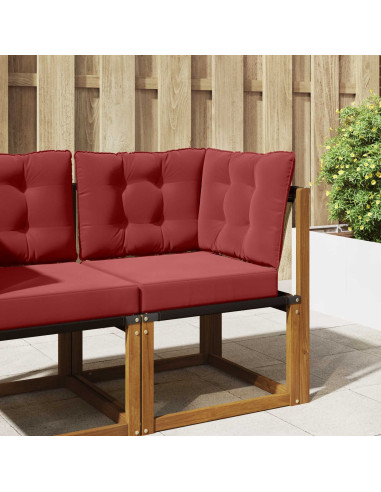 Cuscino per divano da esterno 3 pcs Rosso vino Poliestere