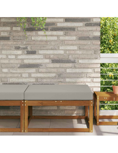 Cuscino per divano da esterno Grigio 80 x 80 x 8 cm Poliestere