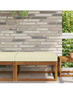 Cuscino per divano da esterno Crema 80 x 80 x 8 cm Poliestere