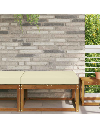 Cuscino per divano da esterno Crema 80 x 80 x 8 cm Poliestere