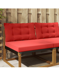 Cuscino per divano da esterno 2 pcs Rosso Poliestere