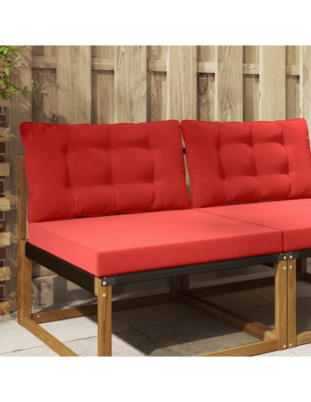 Cuscino per divano da esterno 2 pcs Rosso Poliestere