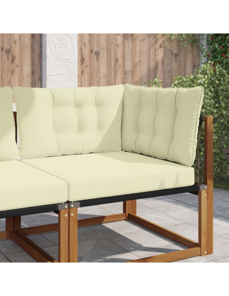 Cuscino per divano da esterno 3 pcs Crema Poliestere