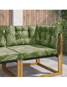 Cuscino per divano da esterno 3 pcs Design a foglia Poliestere