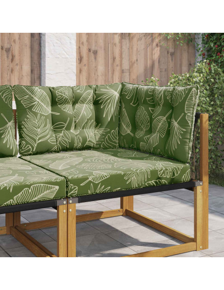 Cuscino per divano da esterno 3 pcs Design a foglia Poliestere
