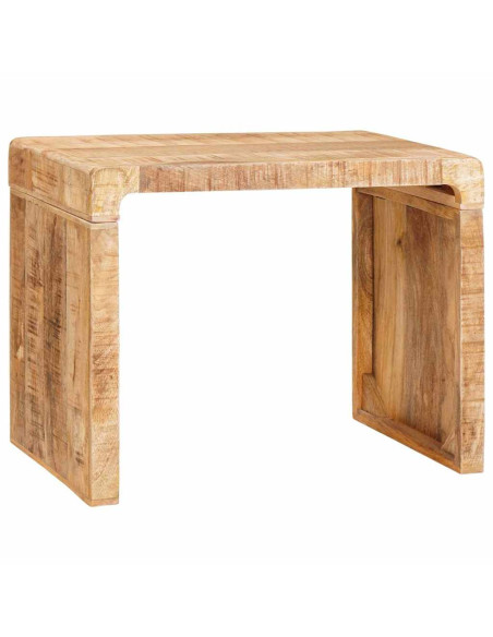 Tavolino Marrone 60 x 35 x 46 cm Legno di mango massello