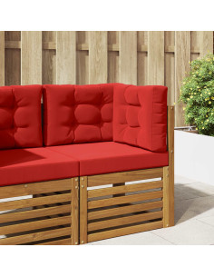 Cuscino per divano da esterno 3 pcs Rosso Poliestere