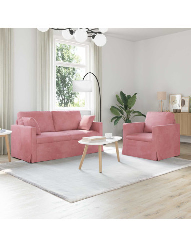 Set di divani 2 pcs Rosa 158 x 78 x 80 cm Velluto