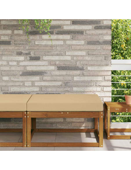 Cuscino per divano da esterno Beige 80 x 80 x 8 cm Poliestere