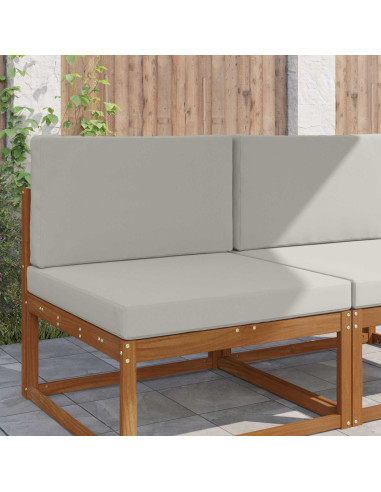 Cuscino per divano da esterno 2 pcs Grigio Poliestere