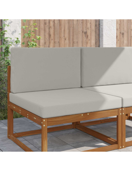 Cuscino per divano da esterno 2 pcs Grigio Poliestere