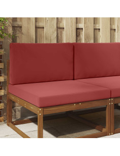 Cuscino per divano da esterno 2 pcs Rosso vino Poliestere