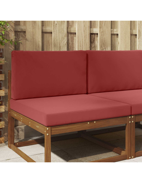 Cuscino per divano da esterno 2 pcs Rosso vino Poliestere