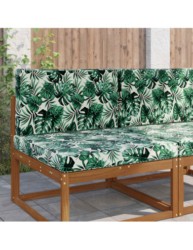 Cuscino per divano da esterno 2 pcs Motivo Foglia Poliestere