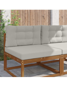 Cuscino per divano da esterno 2 pcs Grigio Poliestere