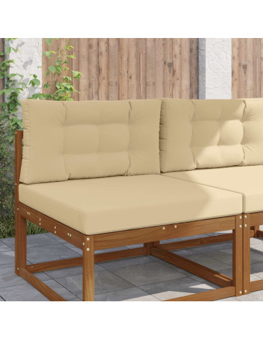 Cuscino per divano da esterno 2 pcs Beige Poliestere