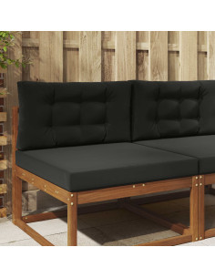 Cuscino per divano da esterno 2 pcs Nero Poliestere