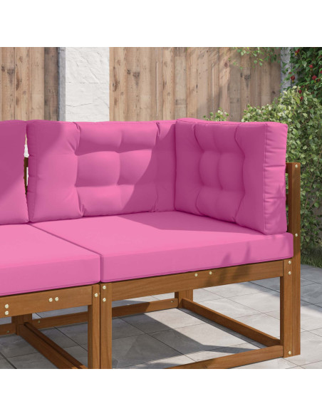 Cuscino per divano da esterno 3 pcs Rosa Poliestere