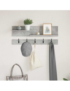 Appendiabiti a muro Grigio cemento 90 x 15 x 36 cm
