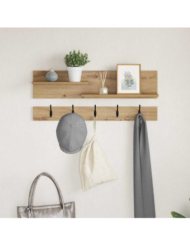 Appendiabiti a muro Rovere artigianale 90 x 15 x 36 cm